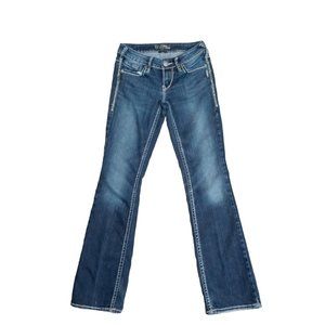 Silver Jeans Womens Size 25 x 31 AIKO Bootcut Washed 75% Cotton 25% Spandex